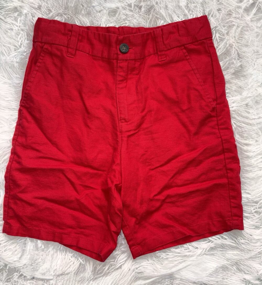 Janie & Jack Boys 8 Red Linen Chino Shorts. Great Pair